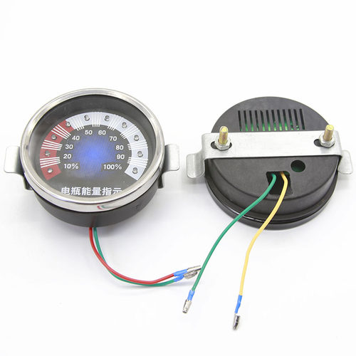 电动三轮车仪表蓄电池电量表指示表显示器电瓶指示器48V60V薄款表