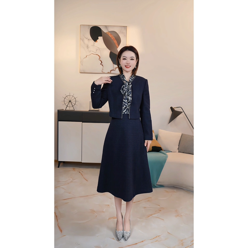 【撤柜清仓】D高端大码原创遮肉显瘦连衣裙 DA75