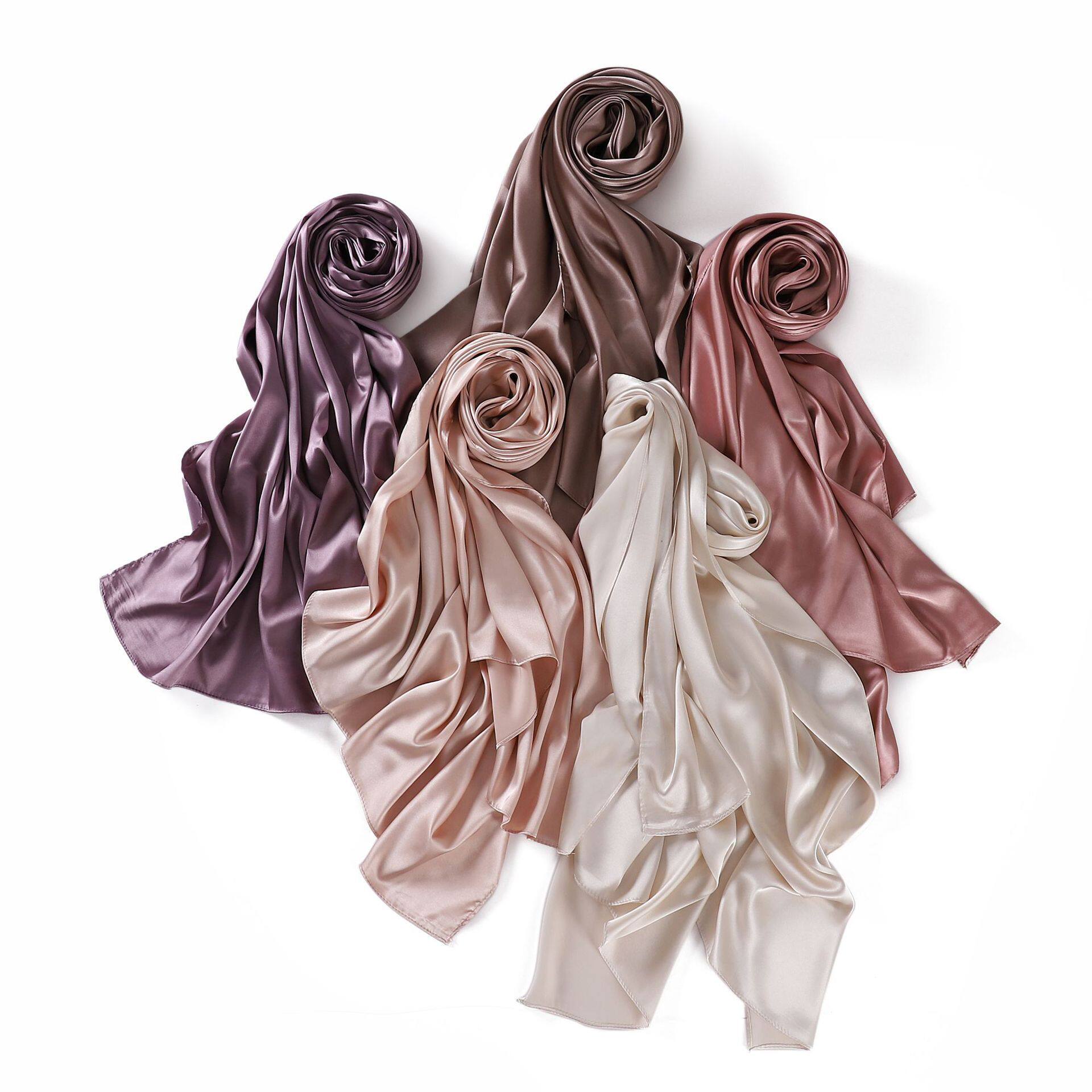 Glossy Satin Long Scarf with Smooth Hand Feel - Taobao product photo 2