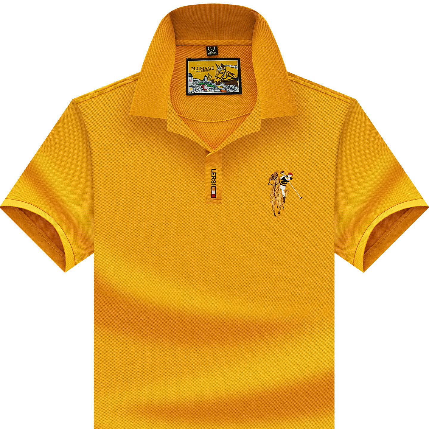 保罗纯棉高端男士短袖t恤夏季2026新款翻领刺绣POLO衫爸爸装上衣