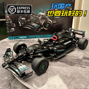 梅赛德斯奔驰F1赛车方程式科技机械组AMG积木男女孩大型玩具礼物9