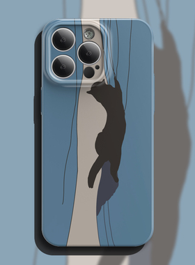 捣乱猫咪 苹果16promax手机壳iPhone15新款14菲林软壳13趣味卡通12创意文艺11适用小米15全包防摔华为mate60