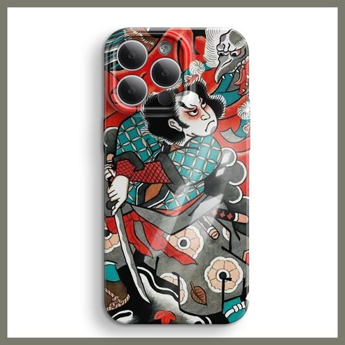 挥刀武士 iPhone16手机壳15苹果14Promax日式浮世绘13小众12不撞款11华为pura70Pro日系复古mate60小米14适用