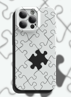 遗失的拼图iPhone16手机壳苹果15promax新款14菲林13软壳12艺术11创意xr全包8plus适用小米15防摔华为mate60