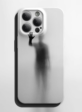 镜中黑影 iPhone16promax手机壳苹果15套14新款13艺术12小众11高级感mate60pro华为pura70适用vivox100s创意