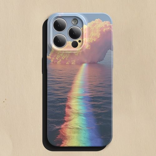 ins彩虹云海iPhone16plus手机壳15苹果14Promax小清新13镜头全包12新款原创11小众设计师x女神xr韩系xs适用8p