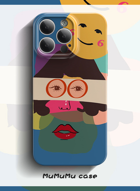 抽象人脸 iPhone16Promax手机壳15苹果14plus套13艺术12小众11趣味华为pura70Pro不撞款mate60小米14红米适用