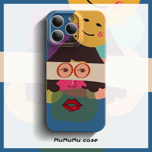 抽象人脸 iPhone16Promax手机壳15苹果14plus套13艺术12小众11趣味华为pura70Pro不撞款mate60小米14红米适用