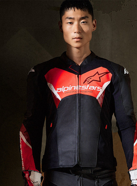 A星摩托车骑行皮衣FASTER V3防摔皮夹克牛皮机车服赛道摩托车服男