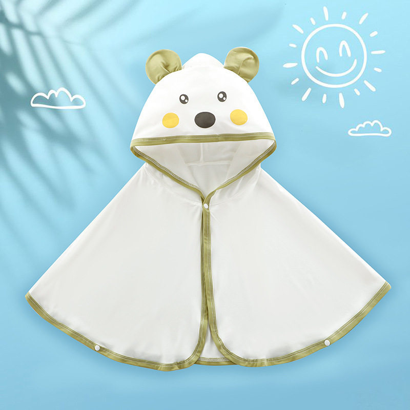 婴儿防晒衣斗篷透气冰丝幼儿女宝宝夏天小童儿童披风衣服速干透气