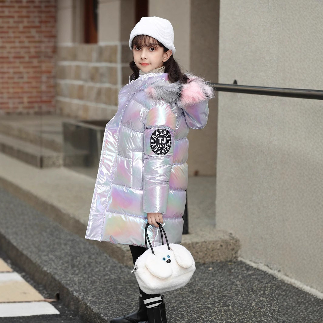 女童冬装棉衣2025新款韩版洋气冬季羽绒棉服儿童装外套亮面棉袄潮