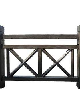 水泥仿木护栏河道鱼池塘公园林户外围栏石藤防木纹栅栏混凝土栏杆