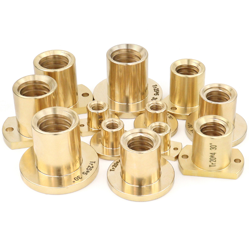 梯形丝杆铜螺母TR10 12 14 16 18 20 22 24 25 28 30 32 .36不带