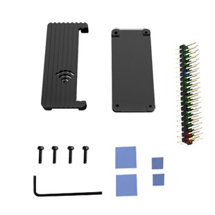 树莓派Zero WH/2W通用铝散热器金属保护外壳被动散热带硅胶导热垫