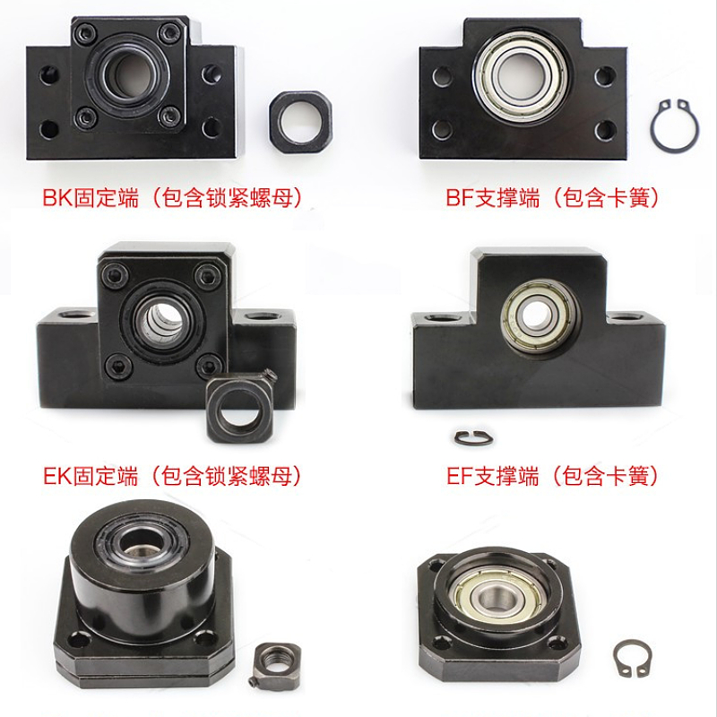 精密滚珠丝杆支撑座方形锁紧螺母RN/wM8 10 12 1517202535防松螺