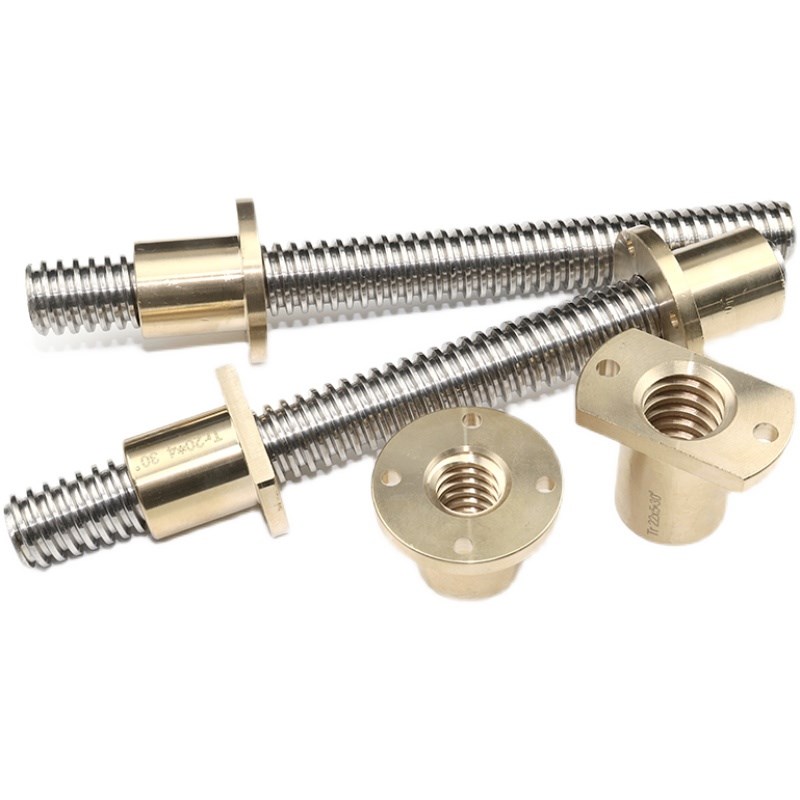 T型丝杆T20*4套装 T25梯形不锈钢丝杆I套组螺母座 手轮3D打印配件