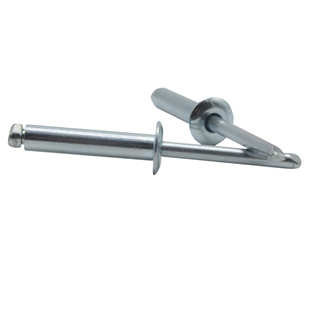 全铁开口型平圆头抽芯铆钉m2.4m3.2m4.8m5m6 镀锌拉钉螺丝GB12618