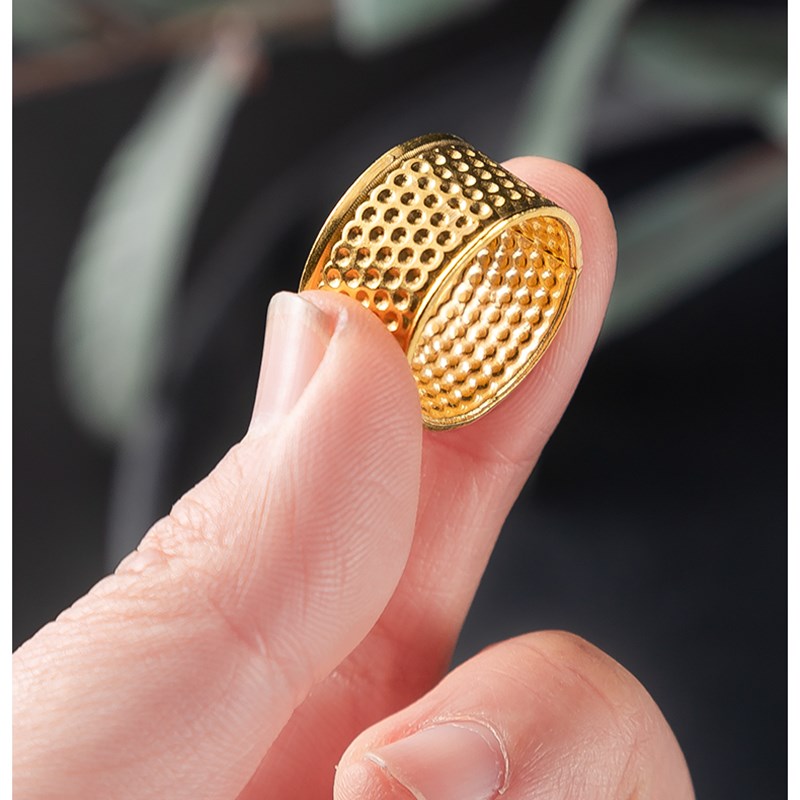 加厚金属顶针家用结婚顶针箍缝纫抵戒 指环套压针器缝.纫工具顶针