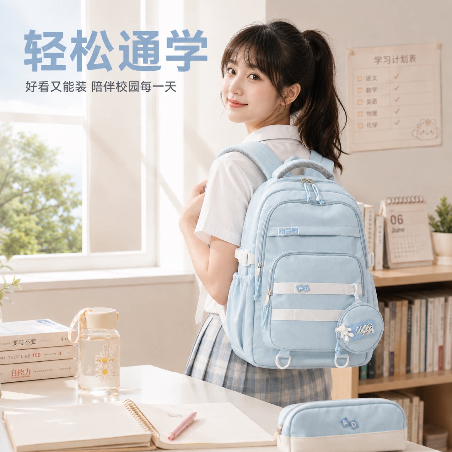 新款尼龙时尚小学生书包护脊减负双肩包男女款三到六年级潮流背包