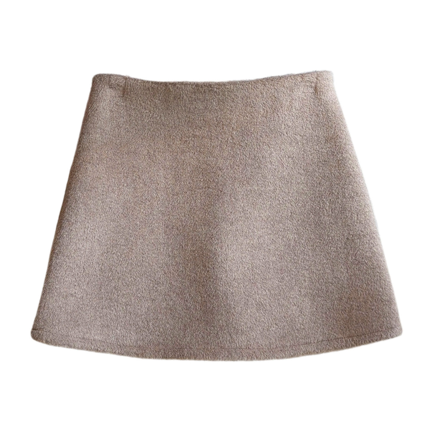 白色甜辣妹加厚毛呢半身裙女秋冬小个子高腰防走光包臀裙a字短裙