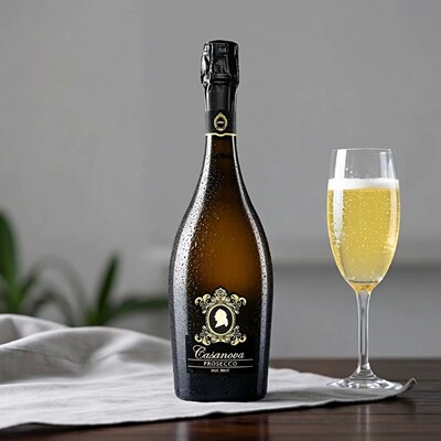 黑金款卡萨诺瓦特酿起泡酒 Prosecco DOC干白气泡 聚餐送礼葡萄酒