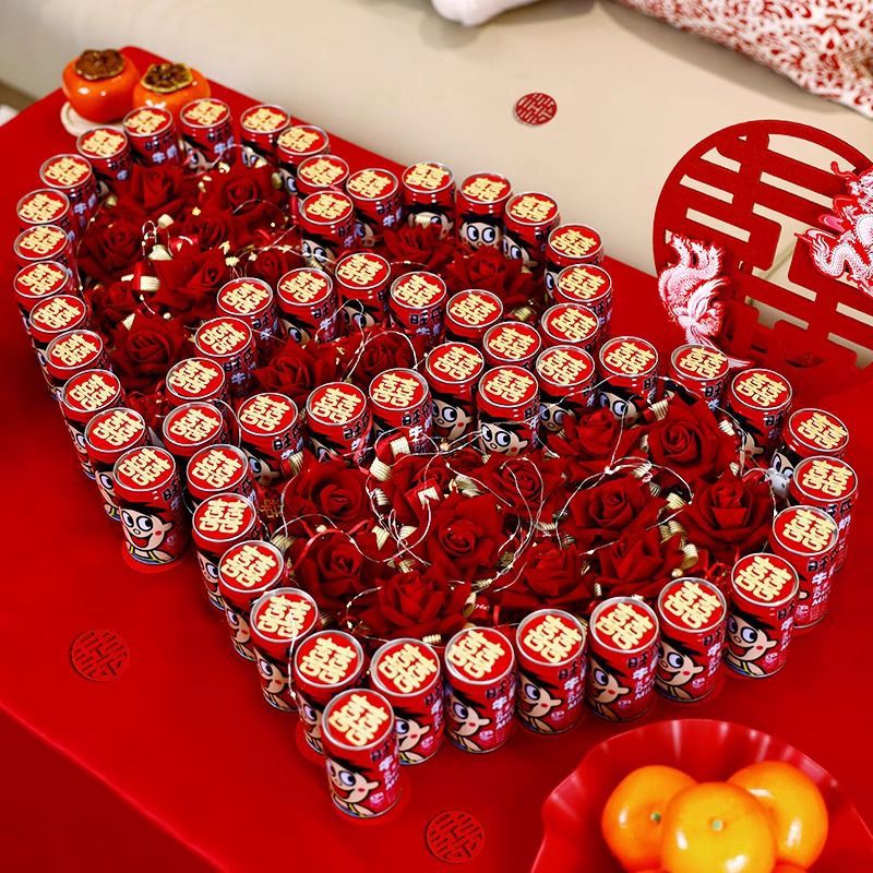 【包邮】婚房布置订婚宴装饰结婚客厅旺仔小喜字摆件套装摆台婚庆