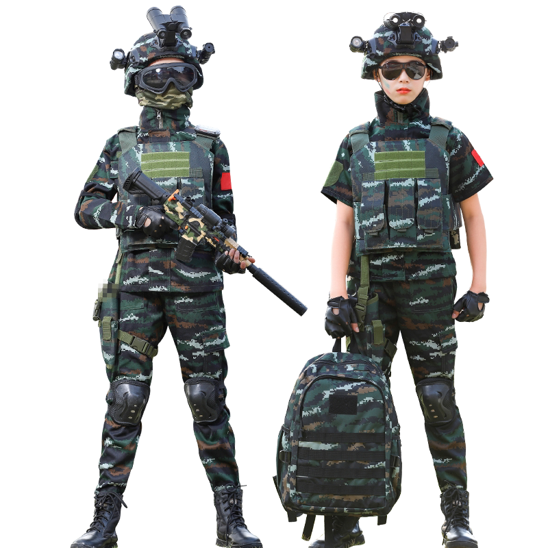 儿童迷彩服夏季短袖特种兵套装