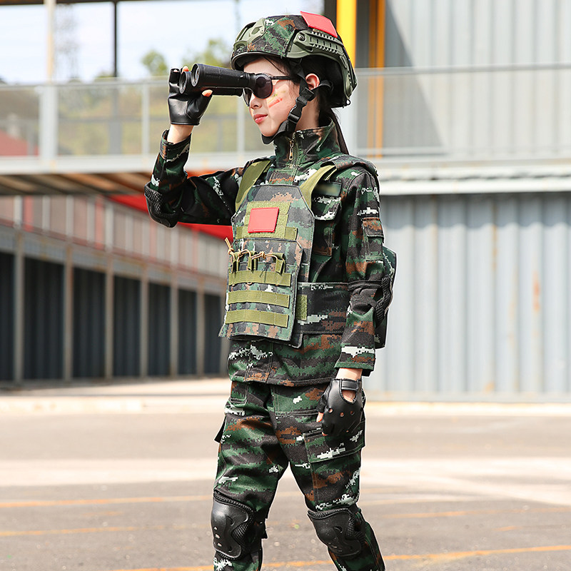 儿童迷彩服套装男童特种兵衣服短袖学生军训演出服夏令营作训装
