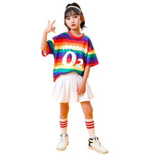 儿童啦啦队演出服街舞运动会服装