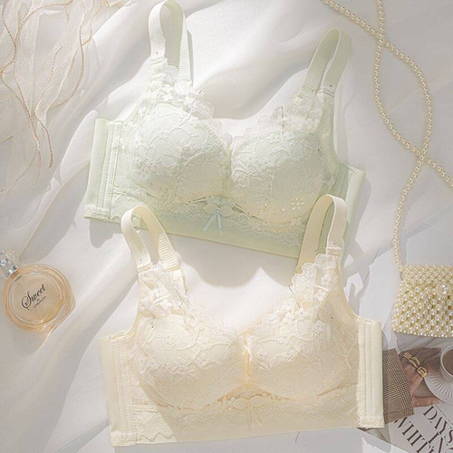 内衣女小胸聚拢防下垂收副乳2025新款爆款厚款薄款无钢圈蕾丝文胸