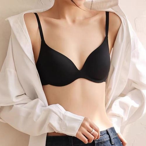 文胸小胸平胸专用无钢圈少女学生薄款光面简约时尚性感上托内衣女