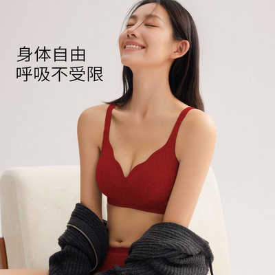 保暖内衣女款文胸2025新款爆款加厚磨毛冬季聚拢无痕无钢圈固定杯