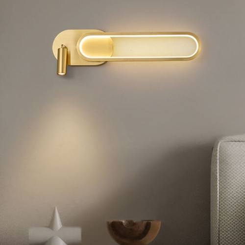 全铜主卧室床头壁灯北欧轻奢现代简约酒店楼梯间客厅电视背景墙灯