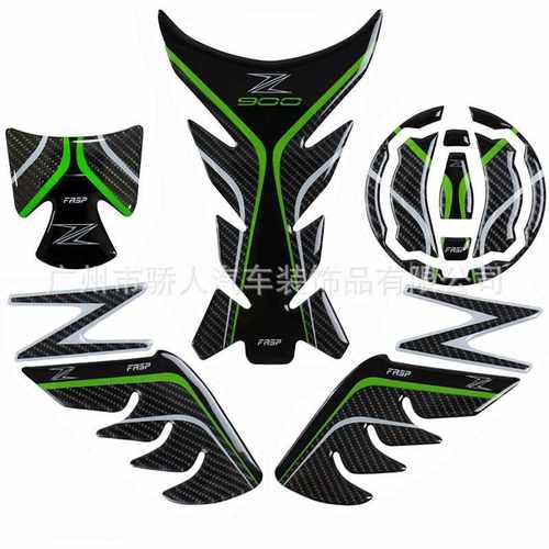 新款 适用于川崎 Z900 专用鱼骨油箱贴油箱盖贴贴纸钥匙贴花套装