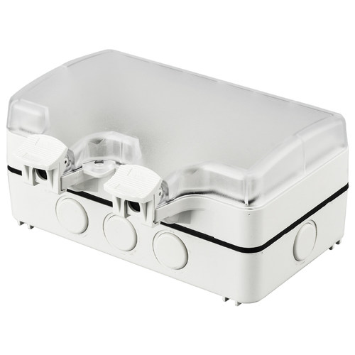 Puxi防雨插座明装室外露天防水电源插座面板多孔户外防水插座盒