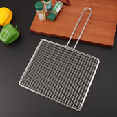 烧烤网304不锈钢烧烤夹子烤鱼夹子烤肉篦子大号网格烤蔬菜夹商用