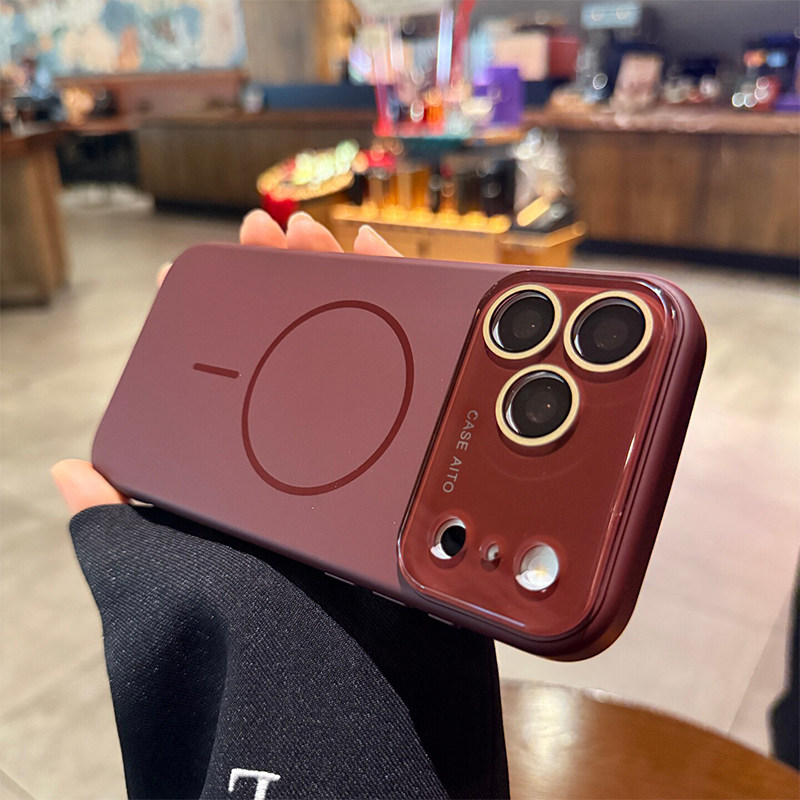 适用苹果17promax手机壳女秒变大视窗iphone16pro新款15全包镜头14酒红色Air磁吸细圈13液态硅胶高级感保护套,3C数码配件,手机保护套/壳,淘宝优惠券,粉丝福利购,淘宝优惠卷