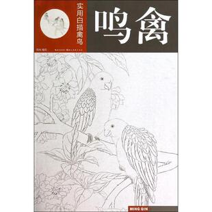 【正版书】 实用白描禽鸟·鸣禽 张闻 绘 湖北美术出版社
