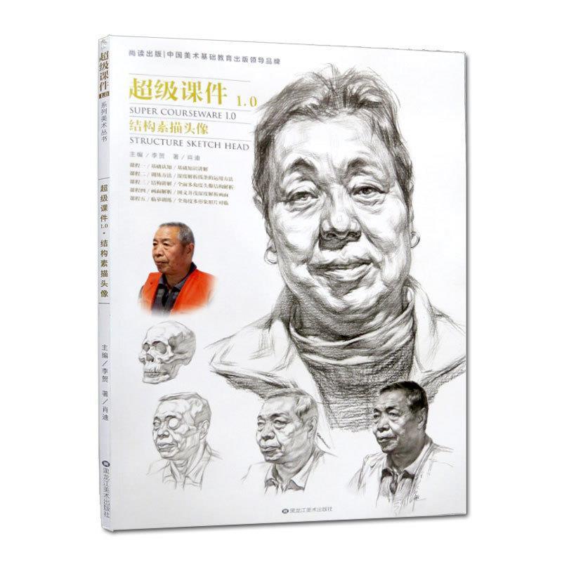 【正版书】 结构素描头像课件1.0 肖迪 黑龙江美术出版社
