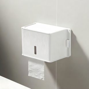 卫生间纸巾盒免打孔防水厕所抽纸盒卷纸架收纳盒浴室壁挂式高级感