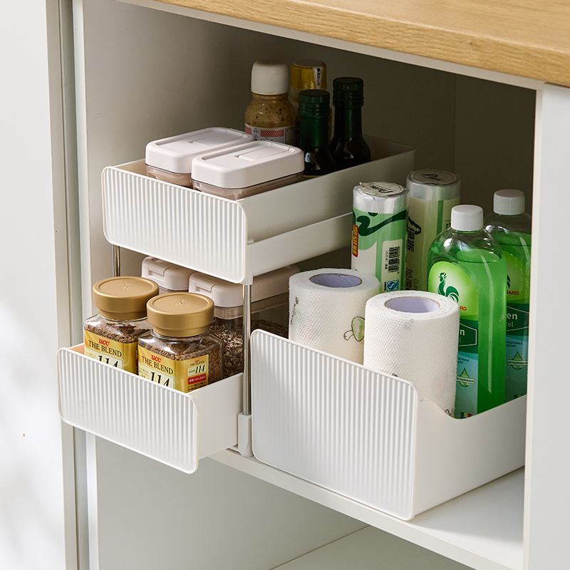 喆啦橱柜内置物架抽拉顺滑承重强