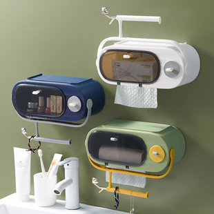 洗脸巾收纳盒壁挂式免打孔一次性洁面巾收纳架卫生间面巾纸置物架