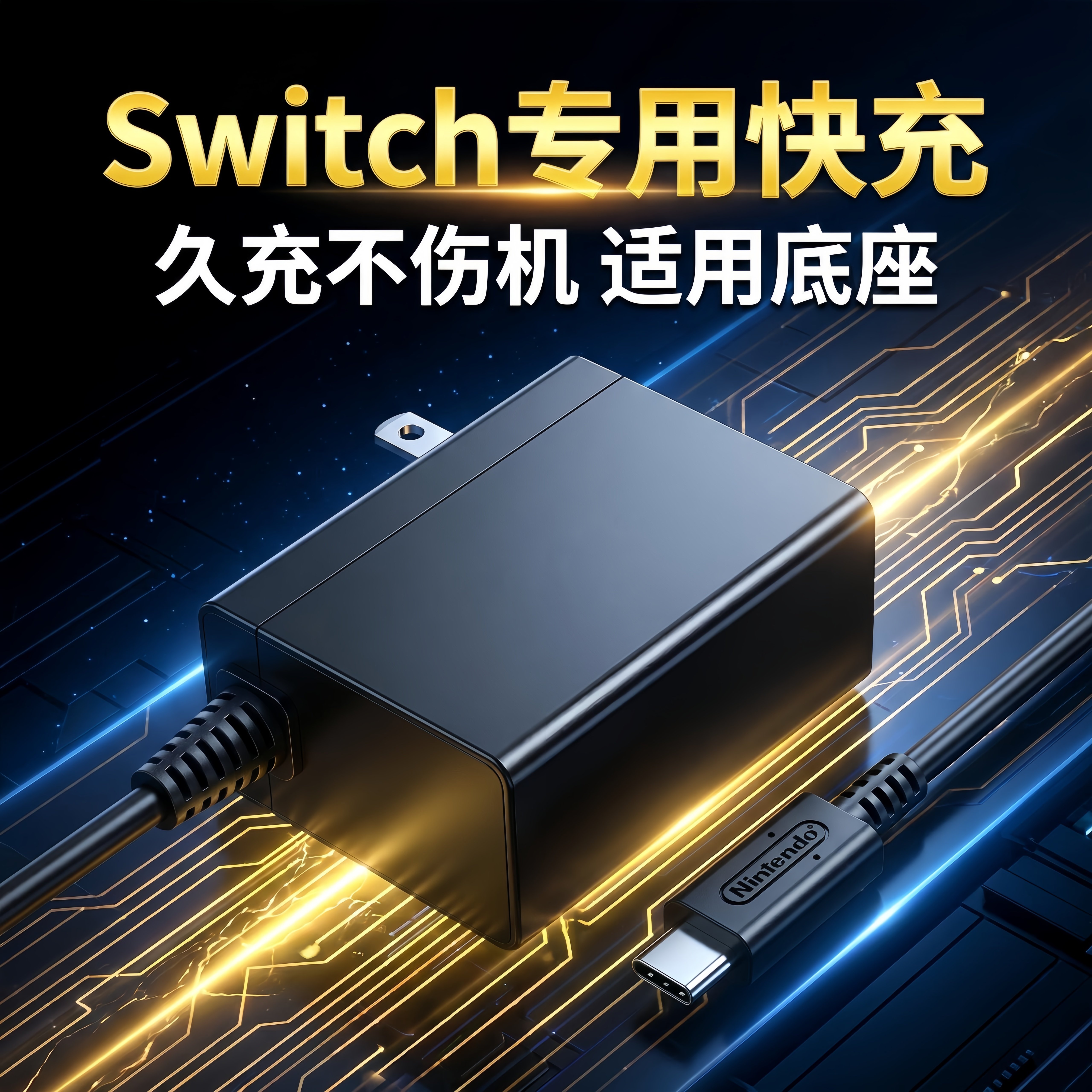 适用Switch充电器适用任天堂ns电源适配器日港版国行通用lite游戏机快充充电线TV模式oled配件NS手柄国产底座