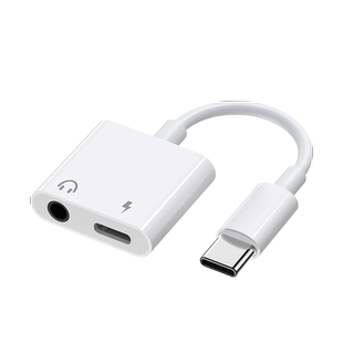 适用苹果15promax平板ipad耳机转接头type-c转3.5mm转接线mac电脑air4/5平板mini6充电二合一转换器11/12.9寸