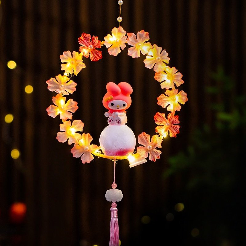 美乐蒂新年灯笼diy古风小灯笼发光手提儿童手工材料包花灯玩具新,节庆用品/礼品,灯笼材料包,淘宝优惠券,粉丝福利购,淘宝优惠卷