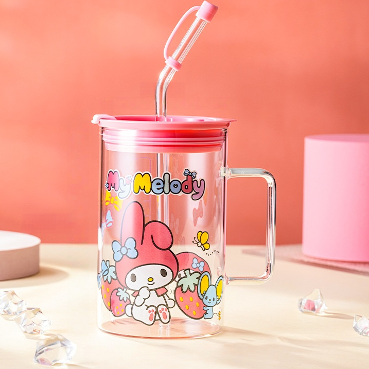 美乐蒂吸管玻璃杯女生高颜值