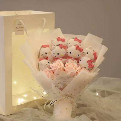 hellokitty花束情人节七夕女朋友