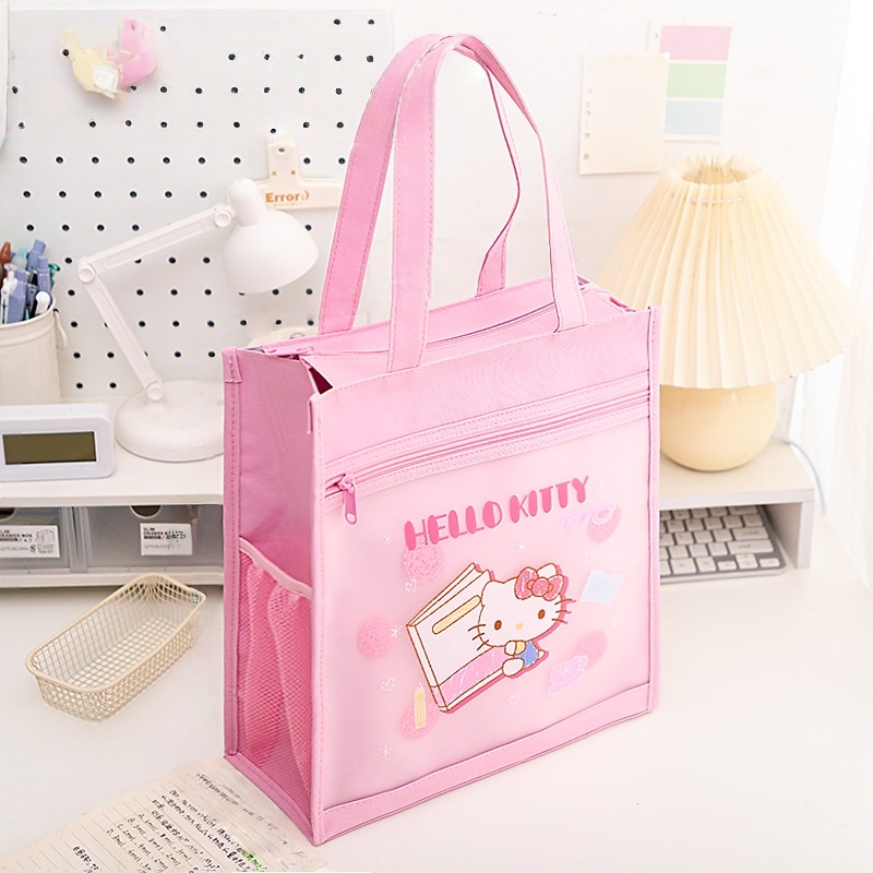 kitty猫手提帆布补习袋