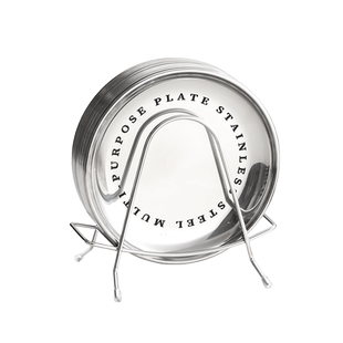 耐摔家用吐骨头盘碟不锈钢餐桌碟子骨碟小菜盘子垃圾渣盘支架收纳