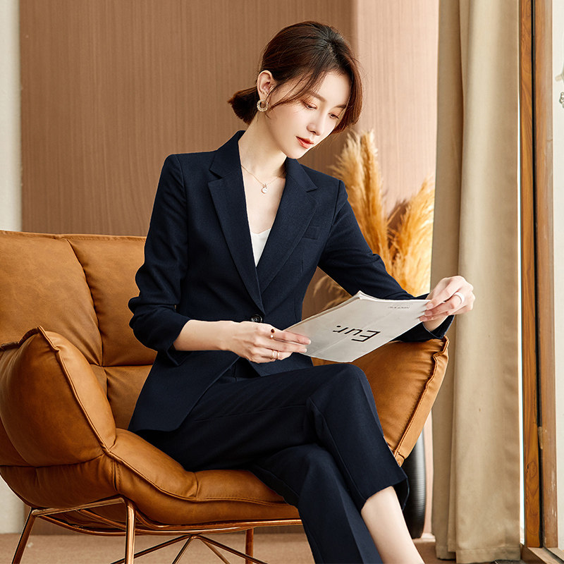 柏易兰套装女职业正装秋冬高级感商务装售楼部经理工作服